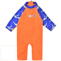 【Splash About 潑寶】兒童泳衣 抗UV 連身- 亮橘鯊魚(連身泳衣)