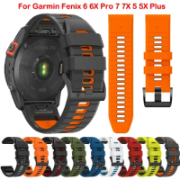For Garmin Instinct Epix Gen 2 Fenix 7X 7 6X 6 Pro 5 5X Plus 3 Smart Watch Strap 22mm 26mm Quickfit Silicone Watchband Bracelet