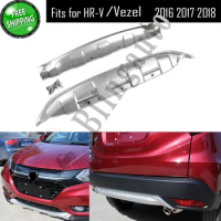 Skid plate fits for H onda Vezel HRV HR-V 2016-2018 ABS plastic protect plate front and rear 2 pieces protect bar bumper board