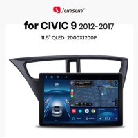 Junsun X7 PRO 11.5“ 2K AI Voice Wireless CarPlay Android Auto Car Radio for Honda Civic 9 FK FB 2012 2013- 2017 Multimedia radio