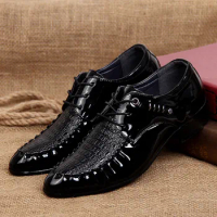 Suit Shoes Men Formal Italian Fashion Office Shoes Men Dress Patent Leather Business Shoes Men Class