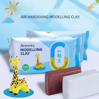 500g Air Dry Air Hardening Modelling Clay No Bake Molding Clay Diy Soft Pottery Clay Kids Handmade Sculpture Polymer Doll