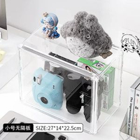 拍立得相機收納盒透明鏡頭配件相紙桌面展示盒ccd數碼相機防塵櫃-【小號-無隔板-磁吸門】 均碼-款式5