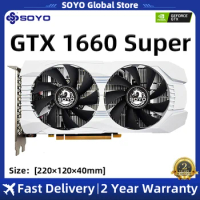 SOYO Graphics Card GTX 1660 Super RTX 2060 Super 3070 3080 NVIDIA 8GB Gaming GPU GDDR6 Video Cards Support Desktop GPU