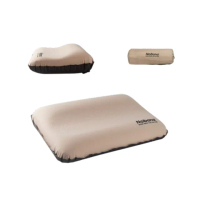 【May Shop】兩入組 3D海綿枕自動充氣枕頭露營帳篷氣墊枕旅行便攜式頸椎枕午休靠枕(充氣枕)