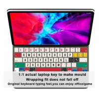 Stylish Design English Language Silicone Keyboard Cover Skin Protector For iPad Pro 12.9 Inch Magic Keyboard Model MXQU2LL/A