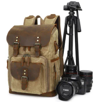 New Batik Canvas Camera Backpack Retro Multifunctional Digital Camera Bag SLR Waterproof Camera Bag Large Capacity