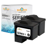 2pk For Dell Series 1 Black T0529 Ink Cartridges for 720 All-in-One Printer