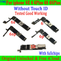 Clean ICloud Mainboard For IPhone 5 5C 5S 5SE 6 Plus 6S Plus 6SP Motherboard 16GB 32GB 64GB 128GB Logic Board Without Touch ID