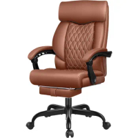 Office Chair, Big and Tall Office Chair, Reclining Office Chair with Footrest Home Desk Chairs, High Back Ergonomic