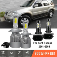 9003 h4 led headlight 881 fog led bulbs 6000K White Replacement For Ford Escape 2001 2002 2003 2004