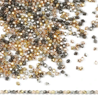 4mm 100-400pcs Bicone Gold Color Acrylic Beads Plated Silver Loose Beads for Jewelry Bracelet Making DIY Necklace Accessories