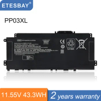 ETESBAY PP03XL Laptop Battery For HP Pavilion x360 13-BB 14-DV 14-DW 14M-DW 14-DK HSTNN-LB8S HSTNN-DB9X HSTNN-OB1P M01118-421