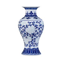 Bone China Flower Vase, Home Decor, Chinese Tradition Vases for Flowers, Ceramic Vase Decoration Home, Living Room Decoration,