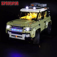 Hprosper 5V Led Light for 42110 Technic Land Rover Defender Decorative Lamp With Battery Box (Not Include Lego Building Blocks)