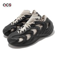 adidas 休閒鞋 adiFOM Q 男鞋 黑 米白 鏤空 洞洞鞋 襪套 可拆 三葉草 愛迪達 HQ4324