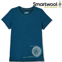 Smartwool Merino Sport 150 女款美麗諾羊毛T恤 旋轉齒輪 SW016543 G74 暮光藍