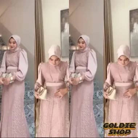 Goldie Shop Gamis Kondangan Adeeva M - 3XL 6WARNA / Pakaian Muslim Kondangan Big Size / Maxi Long Dr