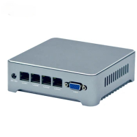 Hot Sale Network Appliance Mini computer 4 Ethernet Ports J1900 J4125 pfsense router Fanless PC firewall server mini PC