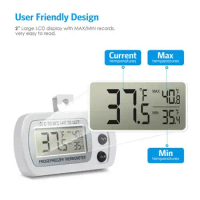 Refrigerator Thermometer Digital Kitchen Wireless Fridge Freezer Temperature Calculator