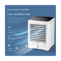 Portable Air Conditioner Fan Evaporative Mini Air Cooler, USB Powered Touch Screen Desktop Cooling Fan for Home Office