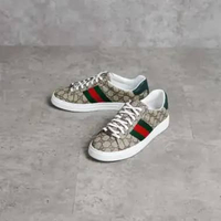 Sepatu GUCCI ACE GG MONOGRAM BEIGE SNEAKER 100% ORIGINAL 37