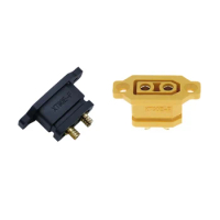 10PCS XT90E-F Female Head with Fixed Hole Connector Gold-plating Terminal Plug for RC Drone Power Battery Connecting Adapter