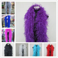 YY-tesco 10 Meters Fluffy Ostrich Feather Boa Skirt Costumes/Trim For Party/Costume/Shawl/Craft Ostrich Feather In Wedding DIY