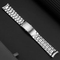 Stainless Steel Arc Mouth Bracelet for Longines Longines Pioneer Series watchband L3.811 Metal Watch strap 22mm Men's wristband