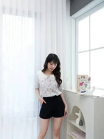 Nuboutique - Laine Top - Blouse Atasan Wanita Summer Bunga Kerah Collar Baju Bangkok Korea Style ORC