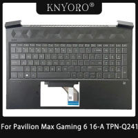 NEW Original For HP Pavilion Max Gaming 6 16-A TPN-Q241 Laptop Palmrest Upper TOP Case US Keyboard NO Backlit Max 16-A 16.1 Inch
