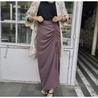 PREMIUM AIRFLOW CRINCLE Tamara/Josep Skirt-Rok Serut Casual - Maxi Ruched Skirt Korean Look
