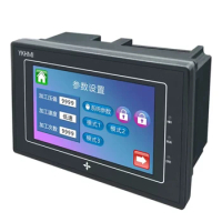 All-in-one HMI FX3U PLC Integrated 4.3 inch Touch Screen RS485, 12DI 8 relay 6 transistor for Mitsubishi, 3AD 1DA Optional