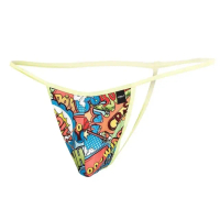 【法國 C4M】男性低腰極限性感Ｇ弦褲 卡通花紋 G-STRING 性感低腰內褲