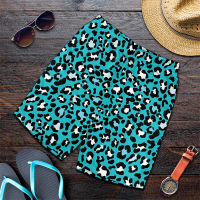 Summer Harajuku Classic Colorful Leopard 3D Printing Men Shorts Unisex Casual Beach Swimming Trunks 