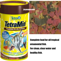 TetraMin tropical fish food float staple flakes canister feeder aquarium aitum angelfish discus pet supplies small fish food