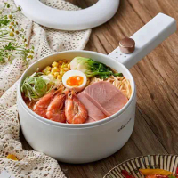 Bear Electric Cooker Multi-Function All-In-One Pot Double Layer 1.6L Household Noodle Cooker Non-Stick Pot Hot Pot Kitchen Tool