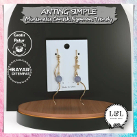 Anting Panjang Wanita Elegan Model Bintang Anting Panjang Cantik Korea Style Anting Panjang Gold Pla