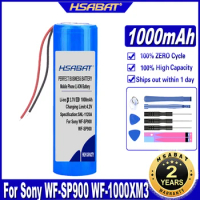 HSABAT WF-SP900 1000mAh Battery for Sony WF-SP900 WF-1000XM3 Headset Charging Box Li Polymer Rechargeable Pack Batteries