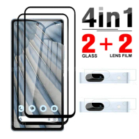 4IN1 Full Cover Tempered Screen Glass For Google Pixel 7a 7 6a 6 Camera Lens Films Protection for Pixel7a pixel7 pixel6a pixel6