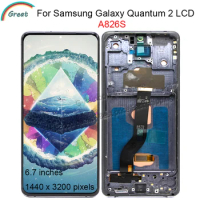 OLED 6.7'' For Samsung Galaxy Quantum 2 A826S LCD With Frame Touch Panel Screen Digitizer Assembly For Samsung A826 LCD