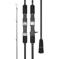 GooFish® Solid Nano Tech Blank Series-Matte Black Setting Size 6'6 Saltwater Slow Pitch Jigging Rod，Spinning(pe2-4 Jig 120-350g)