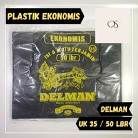 One Stuff Kantong Plastik Kresek Besar Delman Ekonomis Uk. 35 Hitam isi 50 lbr Warung Toko Kualitas 