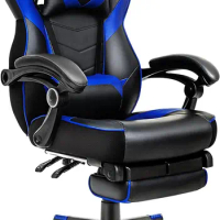 ELECWISH Computer Gaming Chair with Footrest, Reclining Gamer Chair for Adults, Ergonomic High Back Gaming Desk Chair
