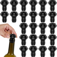 24Pcs Wine Stopper Set Silicone Wine Vacuum Stopper Resealable Wine Preserver Saver Stopper Reusable Safe Wine Keeper Stopper