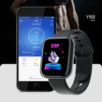 Y68 Bluetooth Smart Watch Men Waterproof Sport Fitness Tracker Smart Bracelet Blood Pressure Heart Rate Monitor D20 Smartwatch