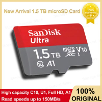 Sandisk Ultra micro SD Card 1.5TB Fast Speed 150MB/S Memory Card 32GB 64GB 128GB 256GB 512GB 1TB A1 U1 UHS-I C10 TF Flash Card