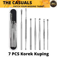 Pembersih Telinga Besi Cotton Bud Steril Korek Kuping Ear Wax 7 PCS