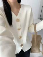 LAFORE - CC792 Kuka Knit Cardigan - Kardigan Rajut Wanita - Outer Wanita broken white