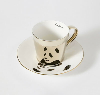 【Luycho】鏡面倒影動物圖案咖啡杯-熊貓（2款）